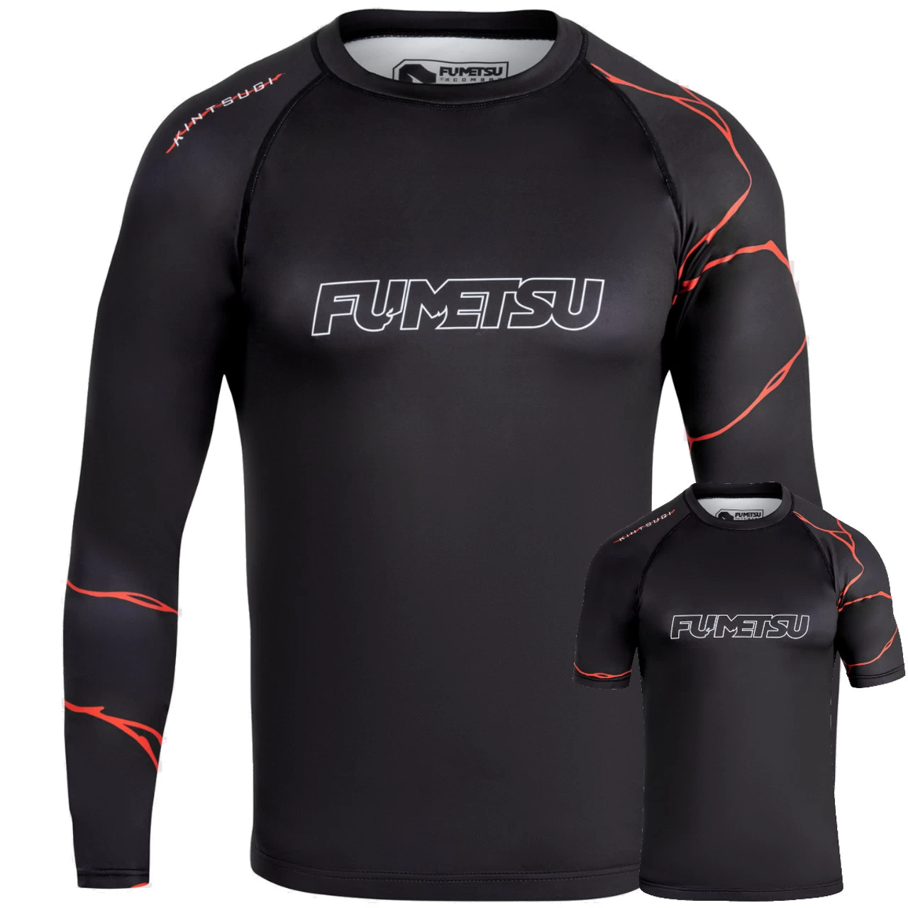 Fumetsu Kintsugi Rash Guard Black Red 1 Fumetsu Kintsugi Rash Guard Black Red