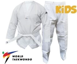 Adidas Kids WT Student Dobok Without Stripes 8oz