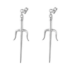 Sterling Silver Sai Earrings
