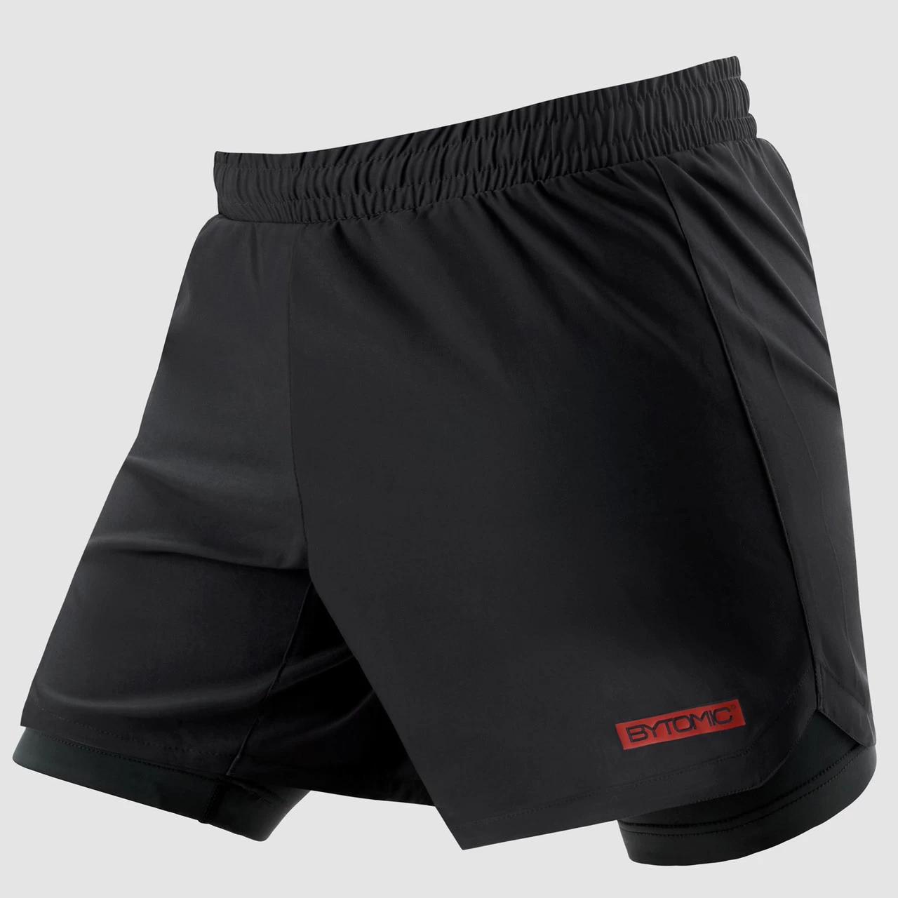 Bytomic Red Label Dual Layer Training Shorts Black 1 Bytomic Red Label Dual Layer Training Shorts Black