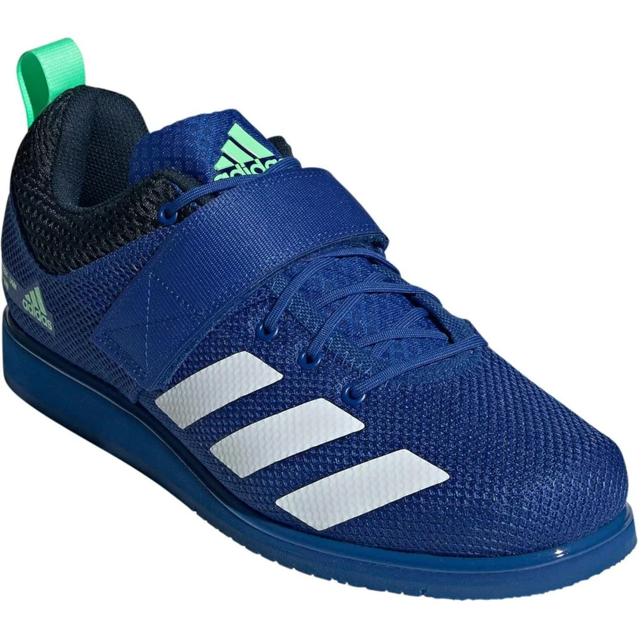 Adidas Powerlift 5 Royal Blue White Green Weightlifting Shoes 4 Adidas Powerlift 5 Royal Blue White Green Weightlifting Shoes - Image 4