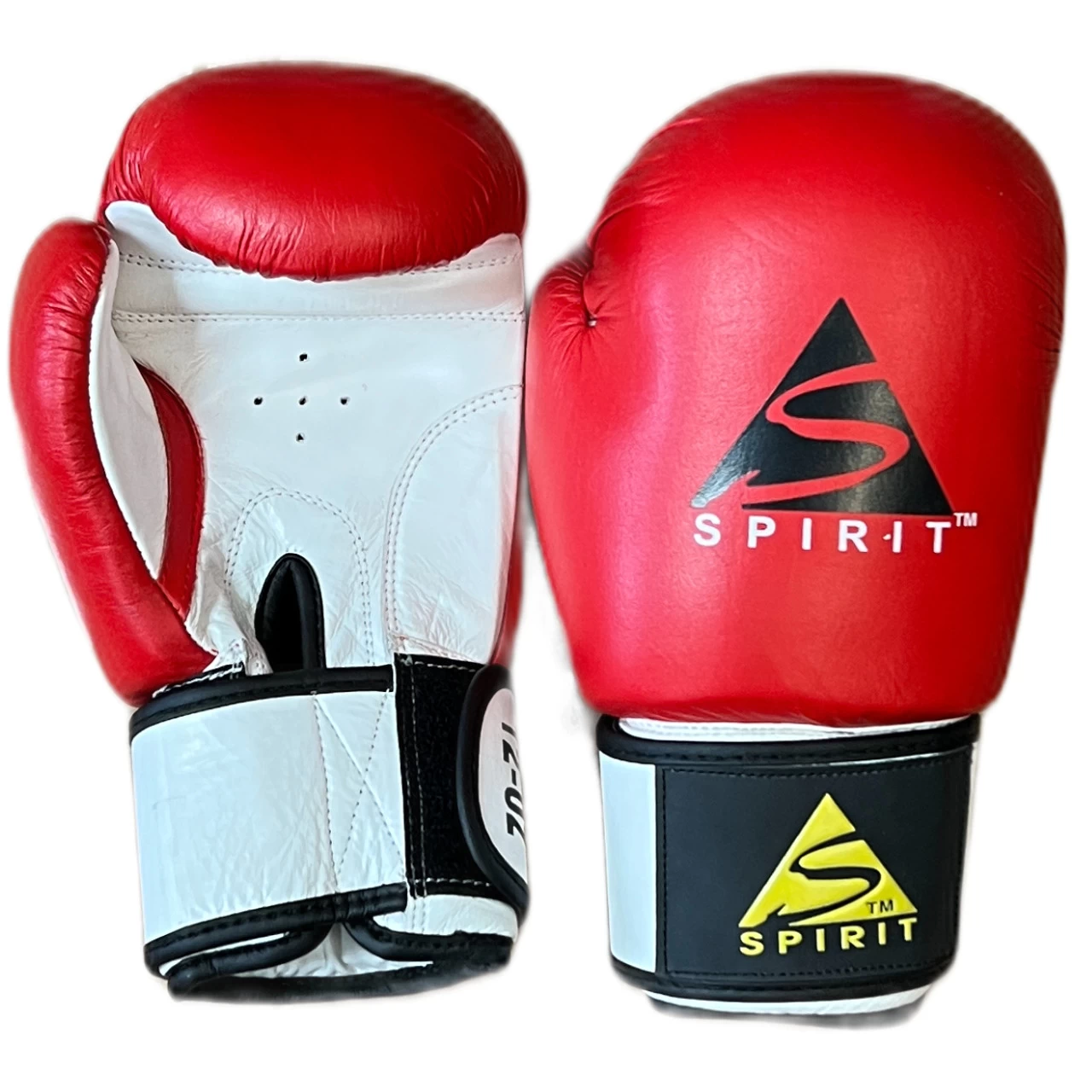 Spirit Red White Leather Boxing Gloves 2 Spirit Red White Leather Boxing Gloves - Image 2