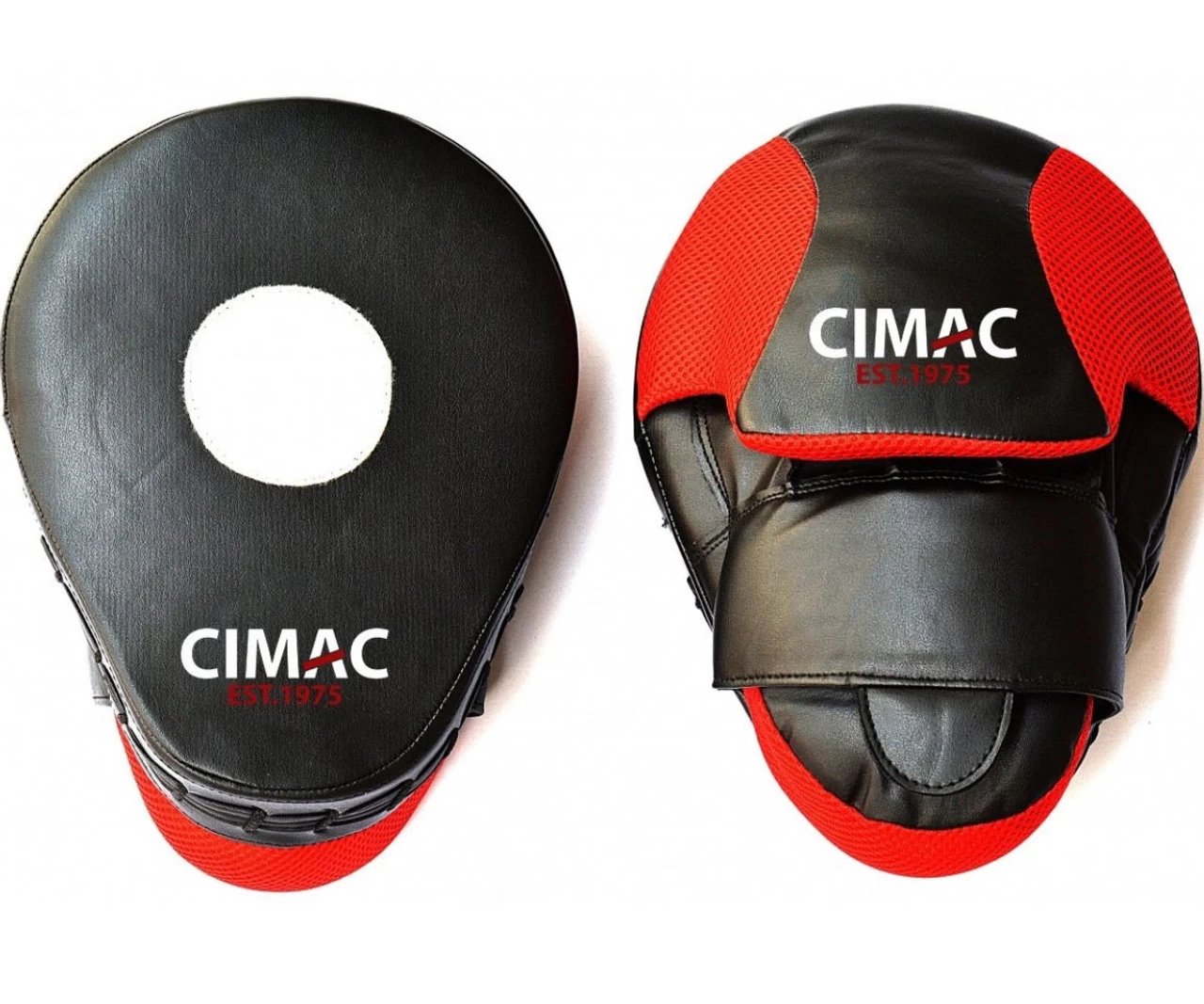 Cimac Curved Focus Mitts Black Red 1 Cimac Curved Focus Mitts Black Red