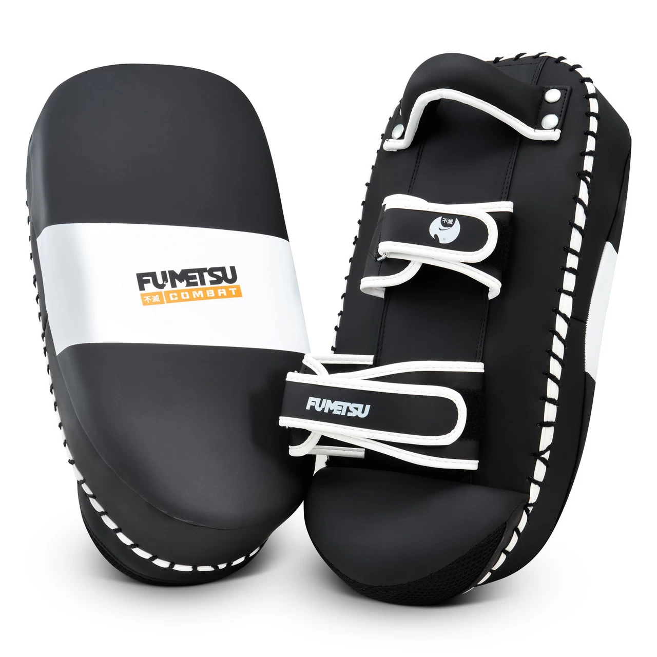 Fumetsu Ghost Pro Thai Pads Black White - PAIR 3 Fumetsu Ghost Pro Thai Pads Black White - PAIR - Image 3