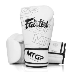 BGV Fairtex X MTGP White Velcro Boxing Gloves