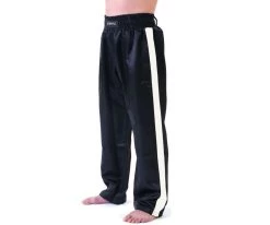 Cimac Adult Kickboxing Satin Trousers White Stripe