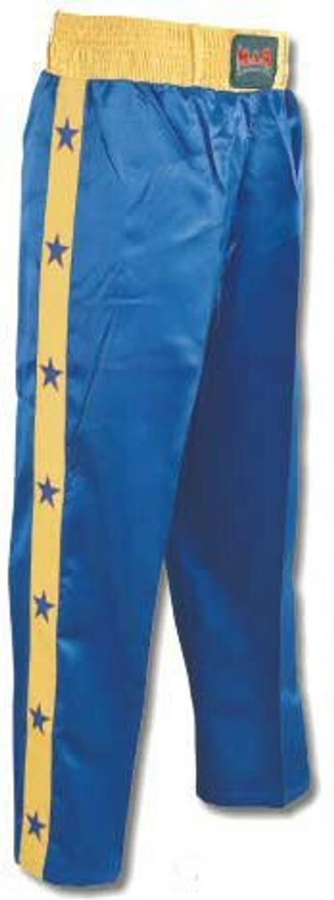 Kick Boxing Satin Trousers With Star Stripe Down Legs 4 Kick Boxing Satin Trousers With Star Stripe Down Legs - Image 4