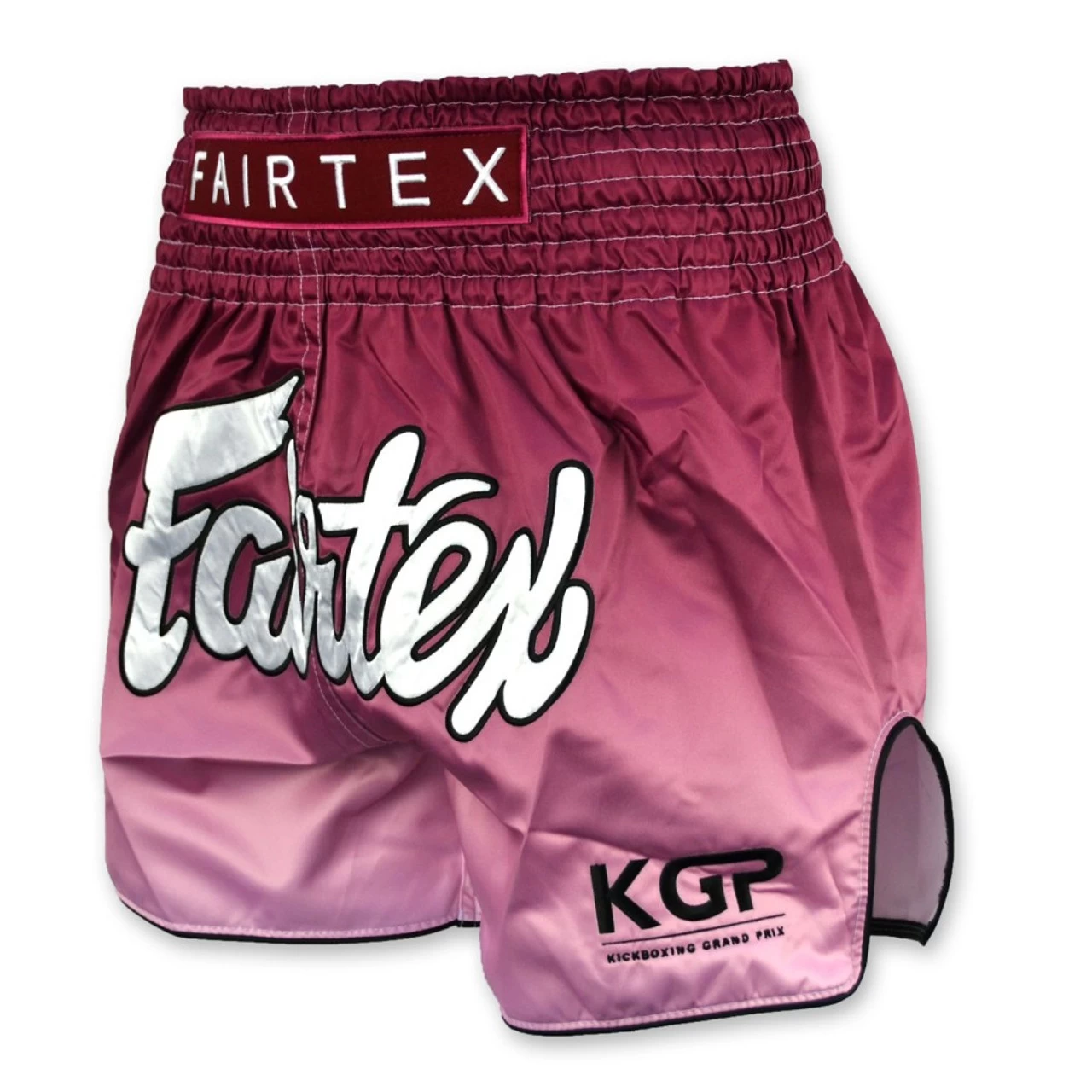 Fairtex X KGP Maroon Fade Muaythai Shorts 2 Fairtex X KGP Maroon Fade Muaythai Shorts - Image 2