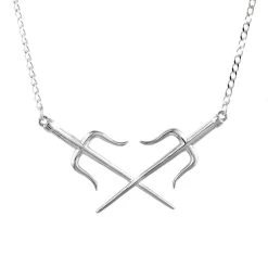 Sterling Silver Double Sai Necklace