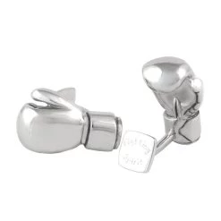 Fighting Spirit Sterling Silver Boxing Gloves Cufflinks