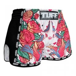TUFF Muay Thai Shorts Retro Style White Roses With Birds 8 TUFF Muay Thai Shorts Retro Style White Roses With Birds -Boxing & Martial Arts Equipment Shop kar4nxxdzia 86451.1661342615