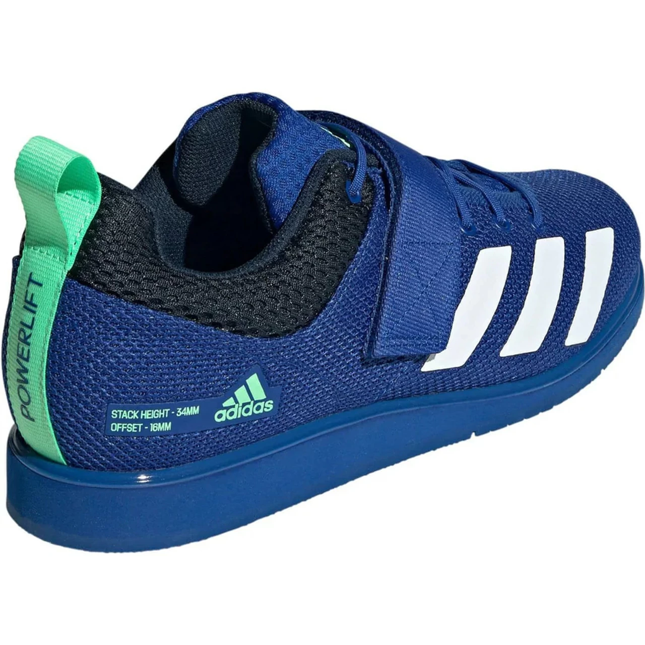 Adidas Powerlift 5 Royal Blue White Green Weightlifting Shoes 3 Adidas Powerlift 5 Royal Blue White Green Weightlifting Shoes - Image 3