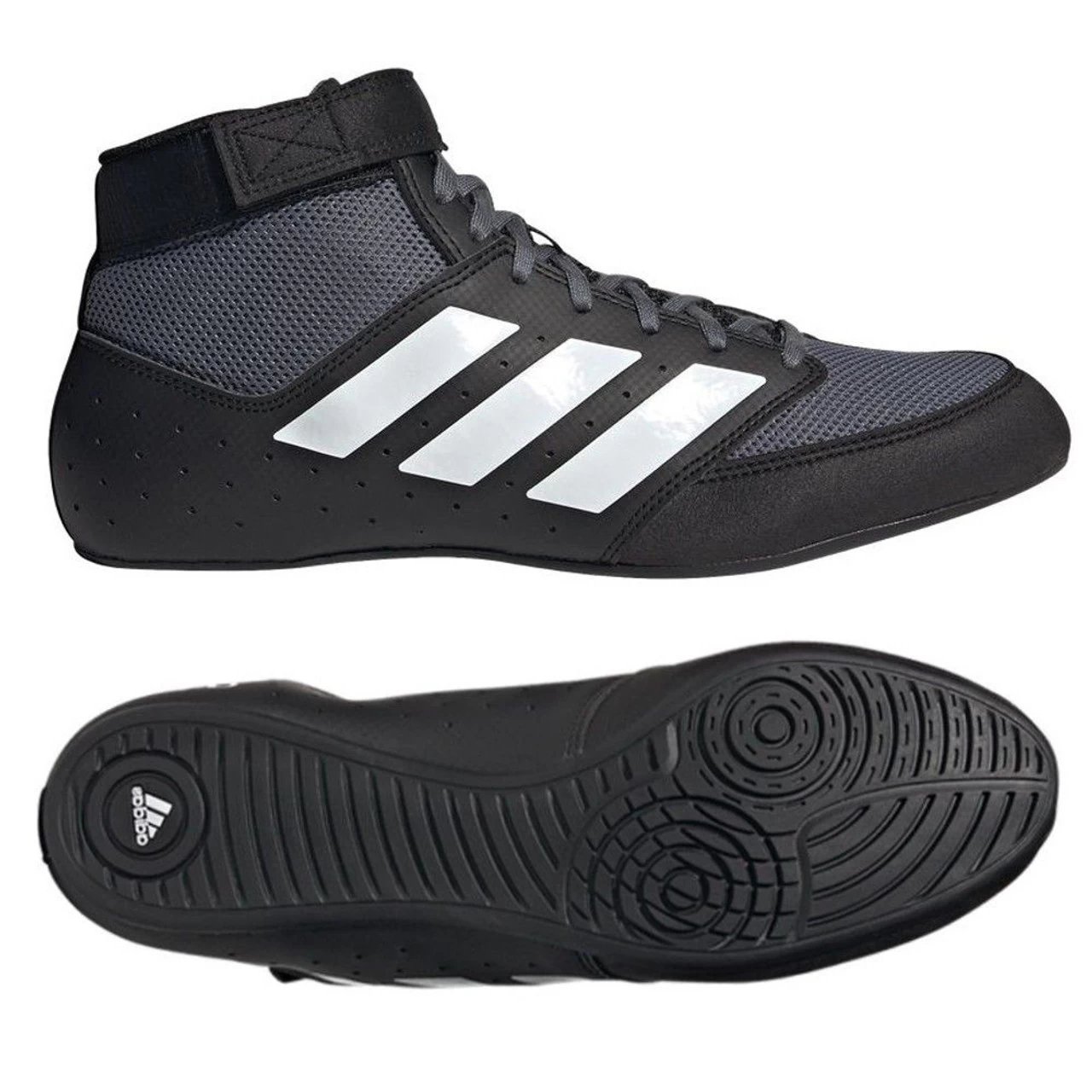 Adidas Mat Hog 2.0 Wrestling Boots Black White 1 Adidas Mat Hog 2.0 Wrestling Boots Black White