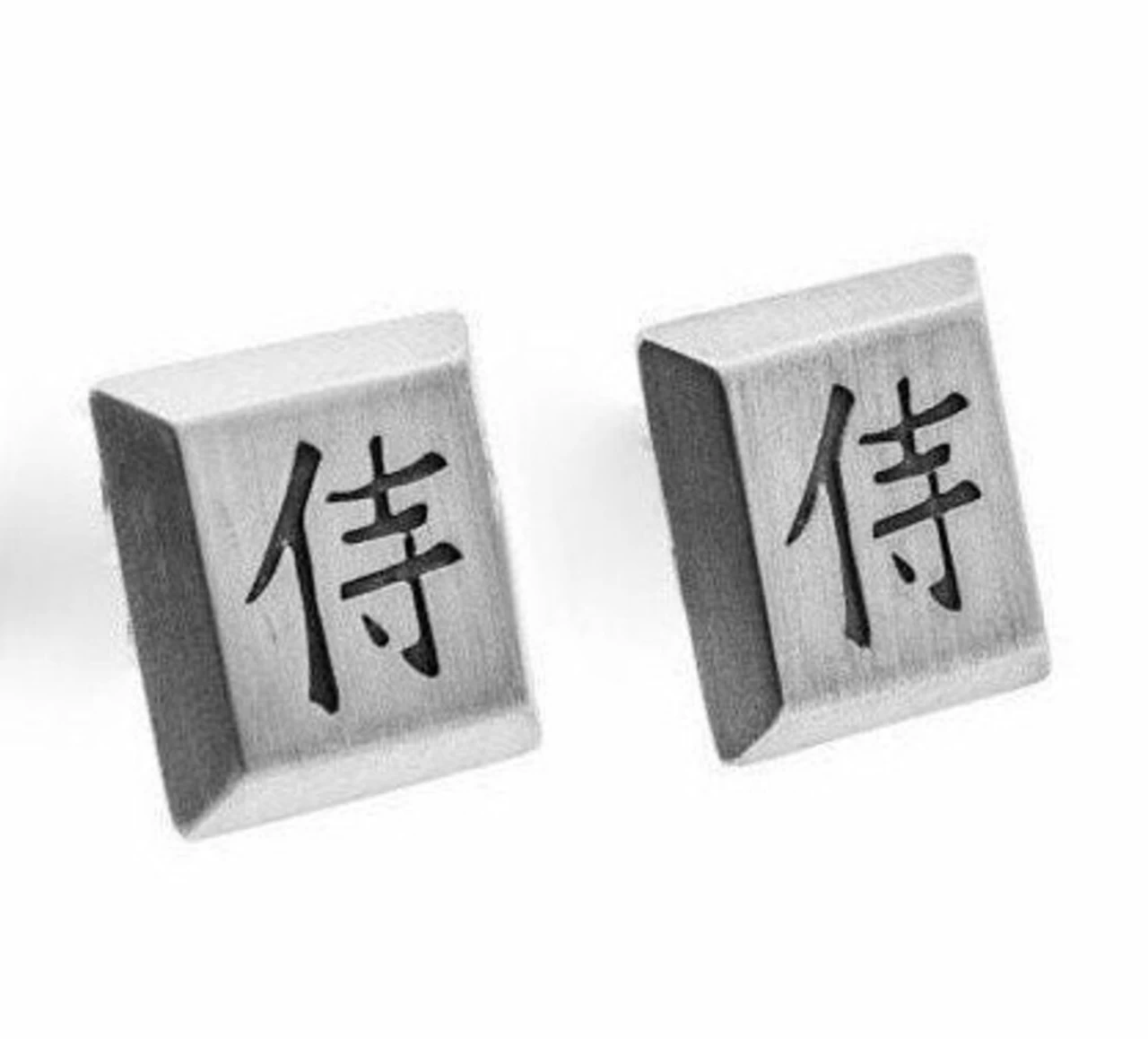 Samurai Kanji Square Cufflinks 1 Samurai Kanji Square Cufflinks