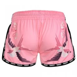 TUFF Muay Thai Shorts Retro Style Pink Birds With Roses -Boxing & Martial Arts Equipment Shop nf40satyclz 81609.1661342677