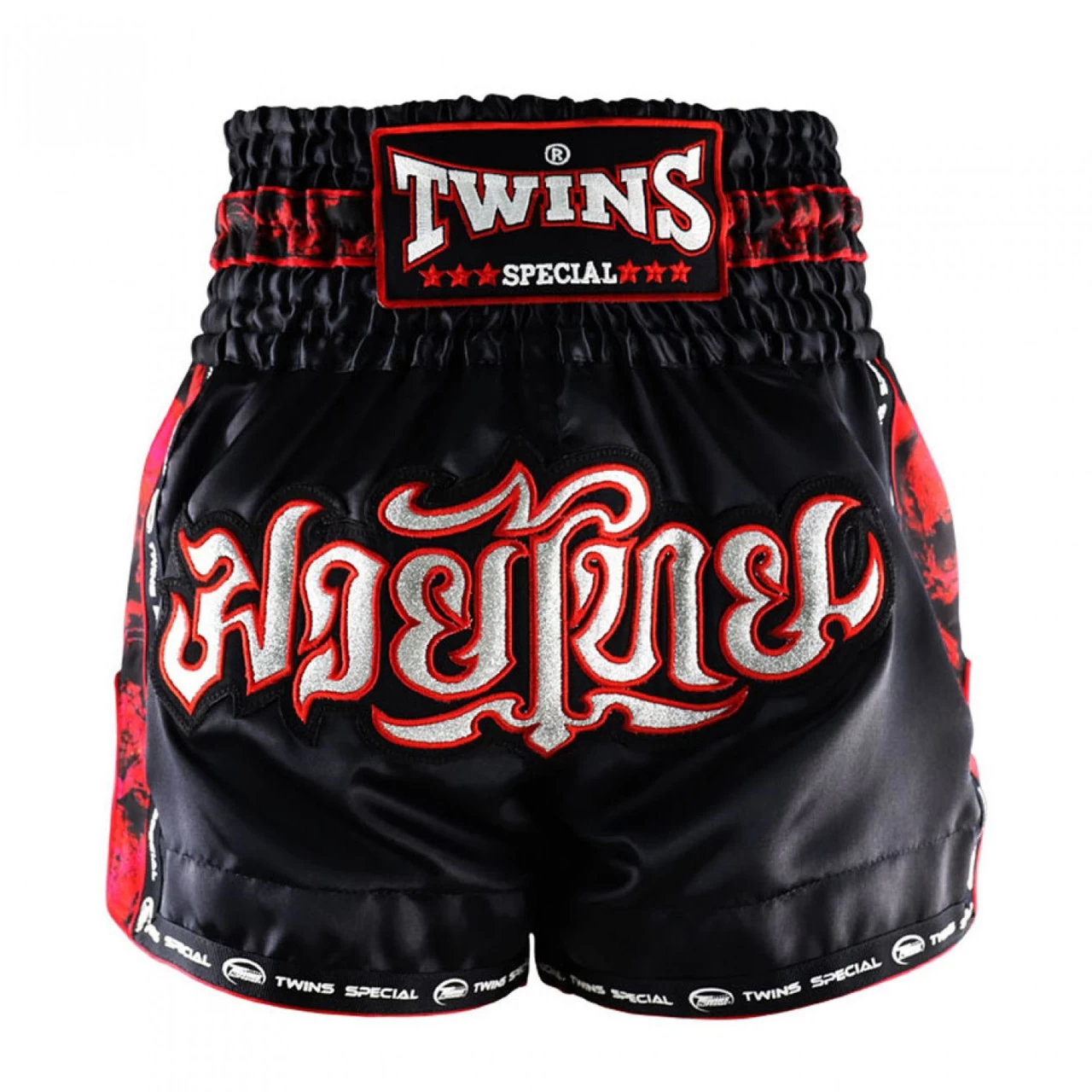 Twins Black Skull Muaythai Shorts 1 Twins Black Skull Muaythai Shorts