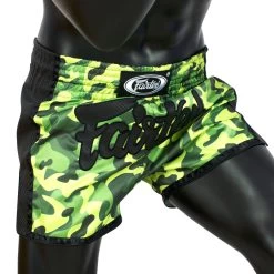 Fairtex Green Camo Slim Cut Muay Thai Shorts