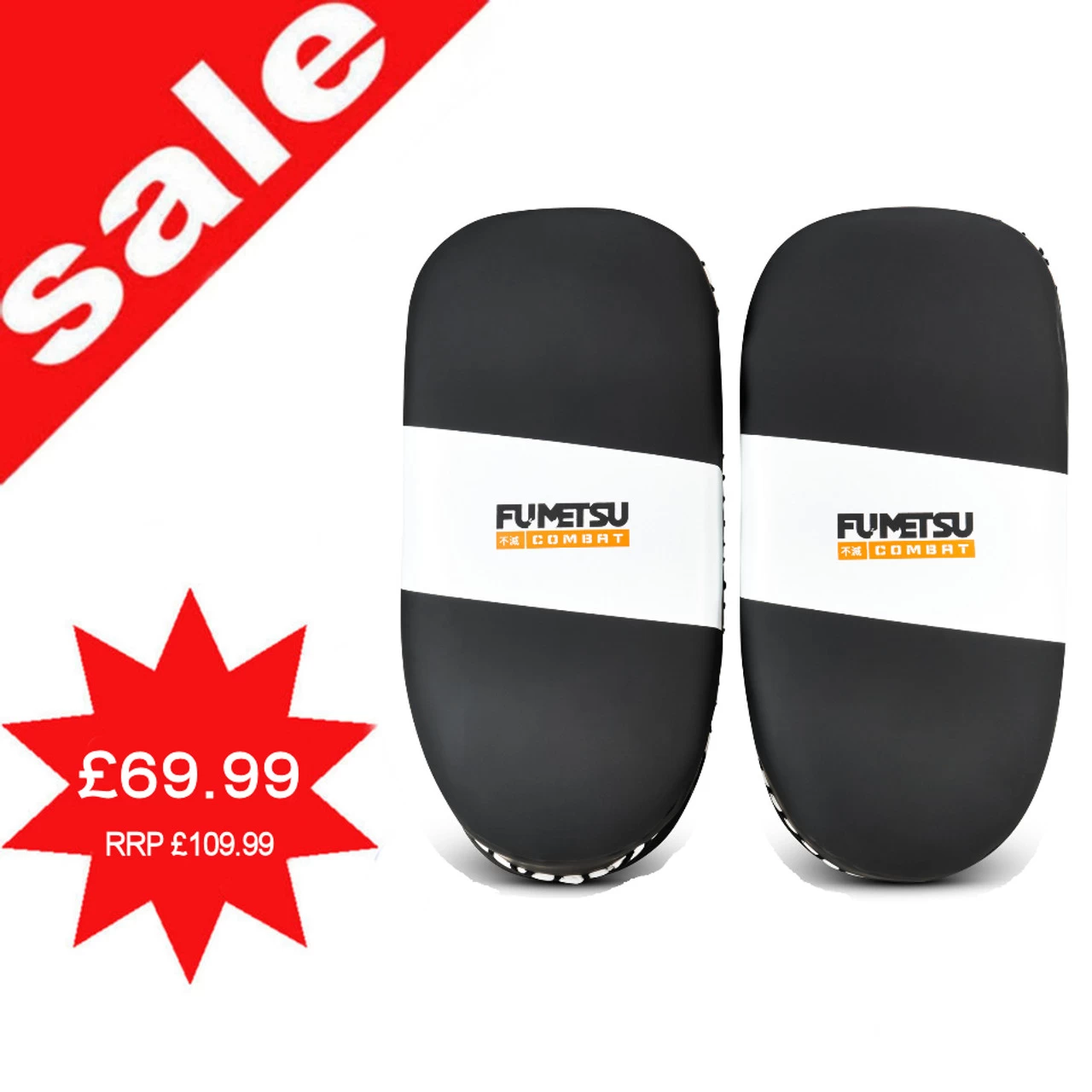 Fumetsu Ghost Pro Thai Pads Black White - PAIR 1 Fumetsu Ghost Pro Thai Pads Black White - PAIR