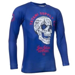 Tatami Sugar Skull Eco Tech Recycled Rash Guard Blue