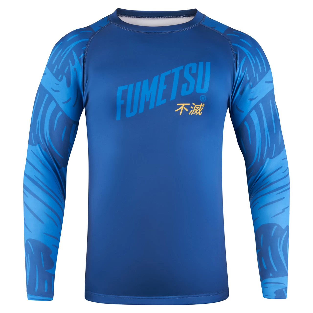 Fumetsu Waves MK2 Long Sleeve Rash Guard Blue 1 Fumetsu Waves MK2 Long Sleeve Rash Guard Blue