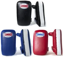 Sandee Small Extra Thick Synthetic Leather Flat Thai Kick Pads