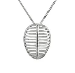 Sterling Silver Kendo Mask Pendant