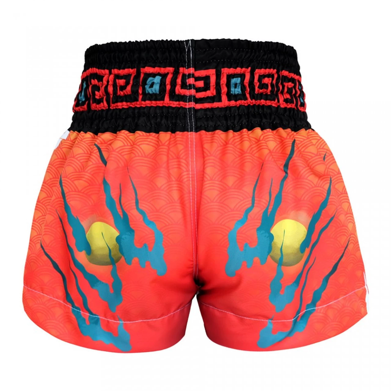 TUFF Muay Thai Shorts White With Blue Dragon 5 TUFF Muay Thai Shorts White With Blue Dragon - Image 5