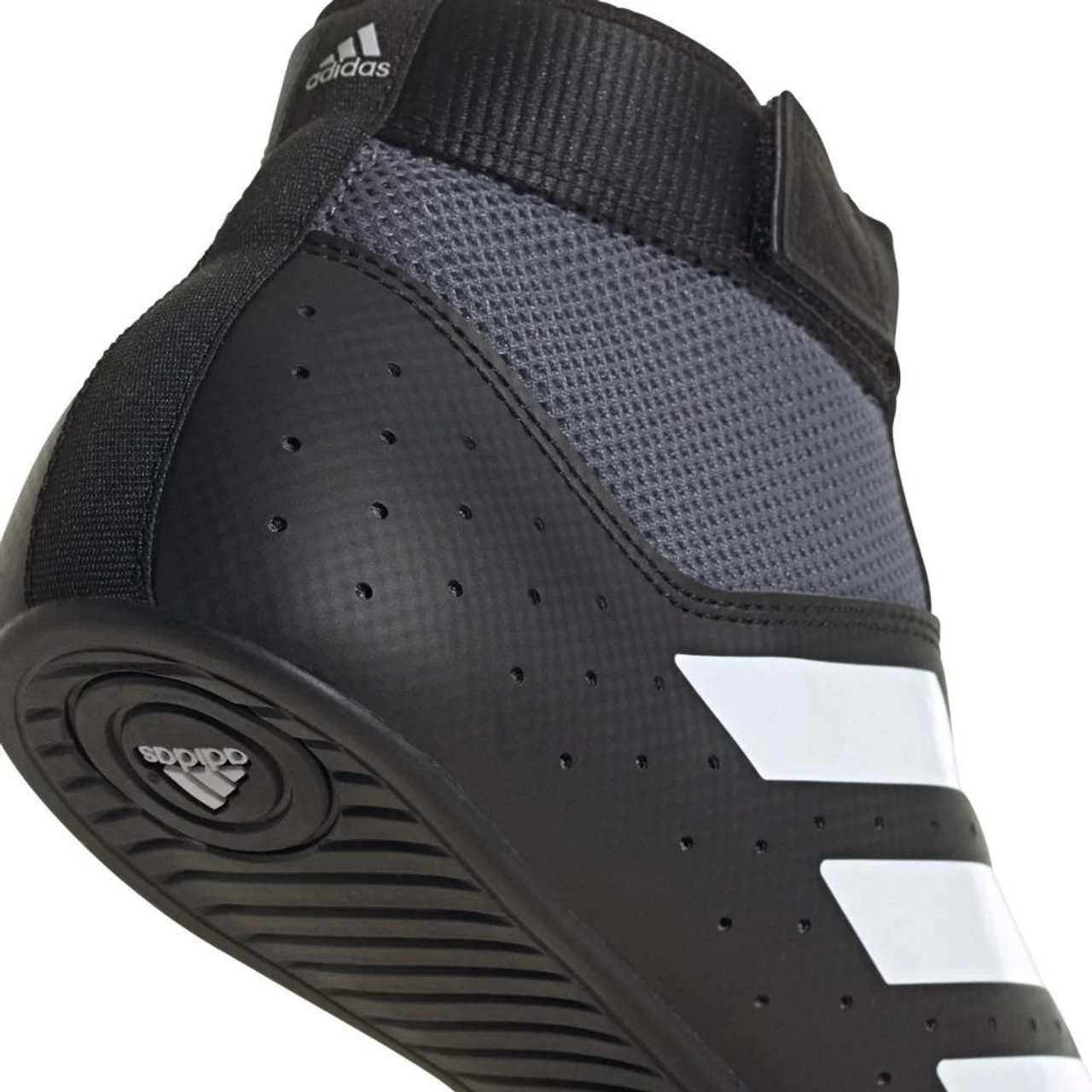 Adidas Mat Hog 2.0 Wrestling Boots Black White 3 Adidas Mat Hog 2.0 Wrestling Boots Black White - Image 3