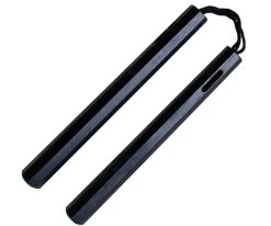 12 Inch Black Wood Hexagonal Cord Nunchaku
