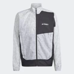 Adidas Men's Trail Wind JKT Running Windbreaker Jacket White