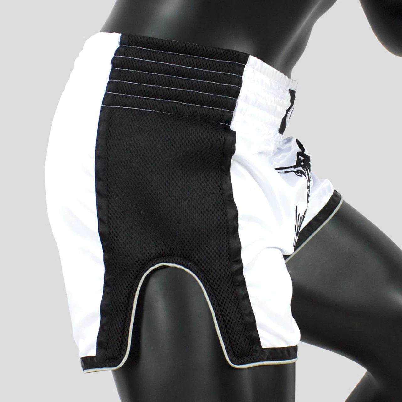 Fairtex White Slim Cut Muay Thai Shorts 4 Fairtex White Slim Cut Muay Thai Shorts - Image 4