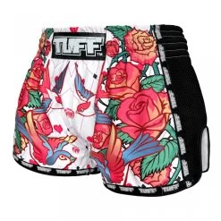 TUFF Muay Thai Shorts Retro Style White Roses With Birds 9 TUFF Muay Thai Shorts Retro Style White Roses With Birds -Boxing & Martial Arts Equipment Shop x30lrk3vext 31596.1661342617